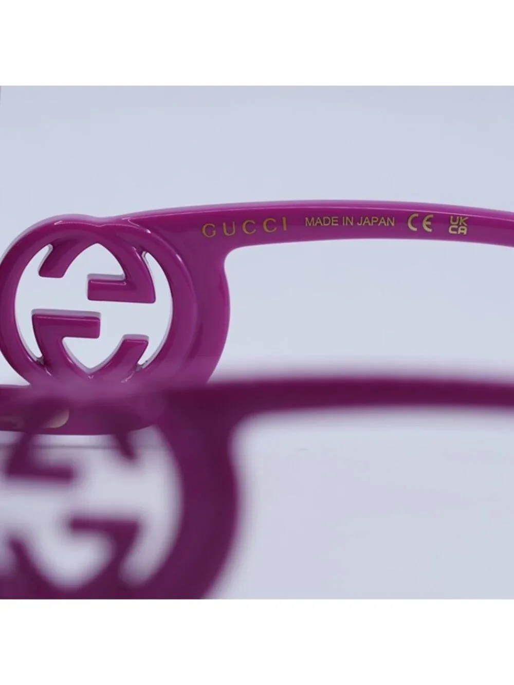 Gucci GG1326S 004 Sunglasses Fuchsia Square Frame, Violet Gradient Lenses